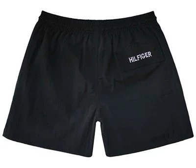 טומי הילפיגר-TOMMY SWIM MEN'S - BLACK – תמונה 2