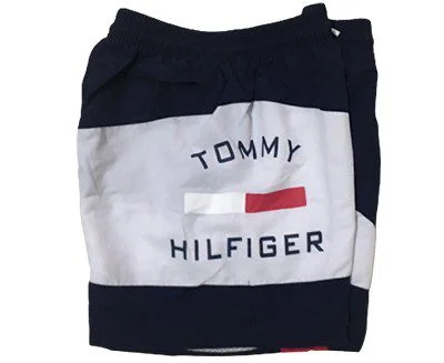 טומי הילפיגר-TOMMY SWIM MEN'S - BLACK & WHITE – תמונה 3
