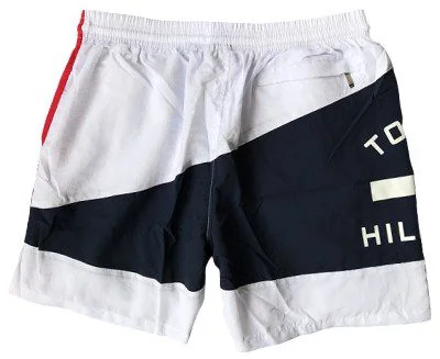 טומי הילפיגר-TOMMY SWIM MEN'S - WHITE & BLACK – תמונה 2
