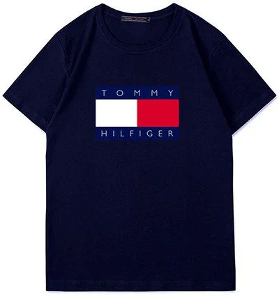 טומי הילפיגר-TOMMY TSHIRT MEN'S - NAVY BLUE