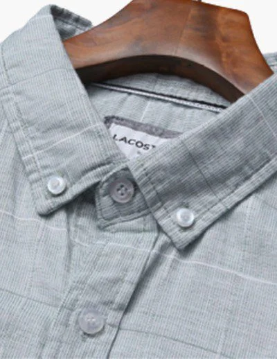 לקוסט-LACOSTE LONG MEN SHIRT - Geyser – תמונה 9
