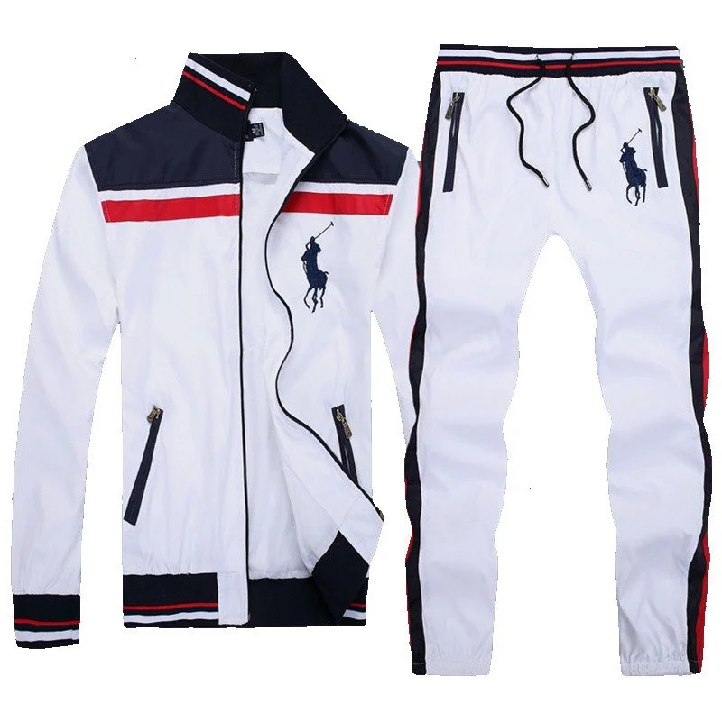 ראלף לורן-RALPH LAUREN SUIT MEN'S- WHITE BLACK & RED – תמונה 3