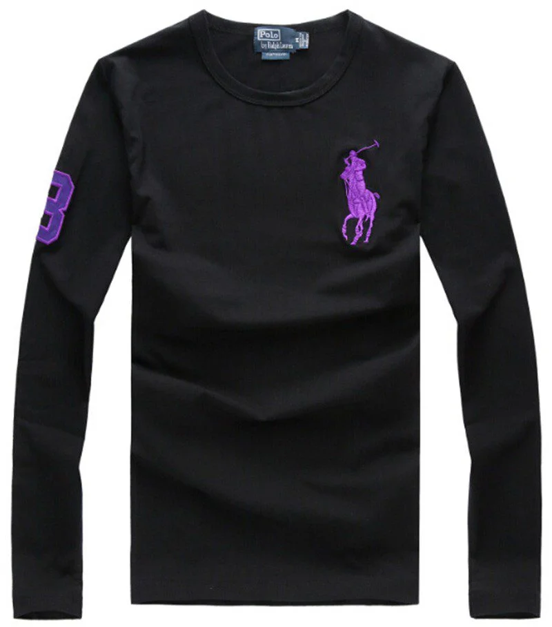 ראלף לורן-RALPH LAUREN TSHIRT MEN'S LONG - BLACK