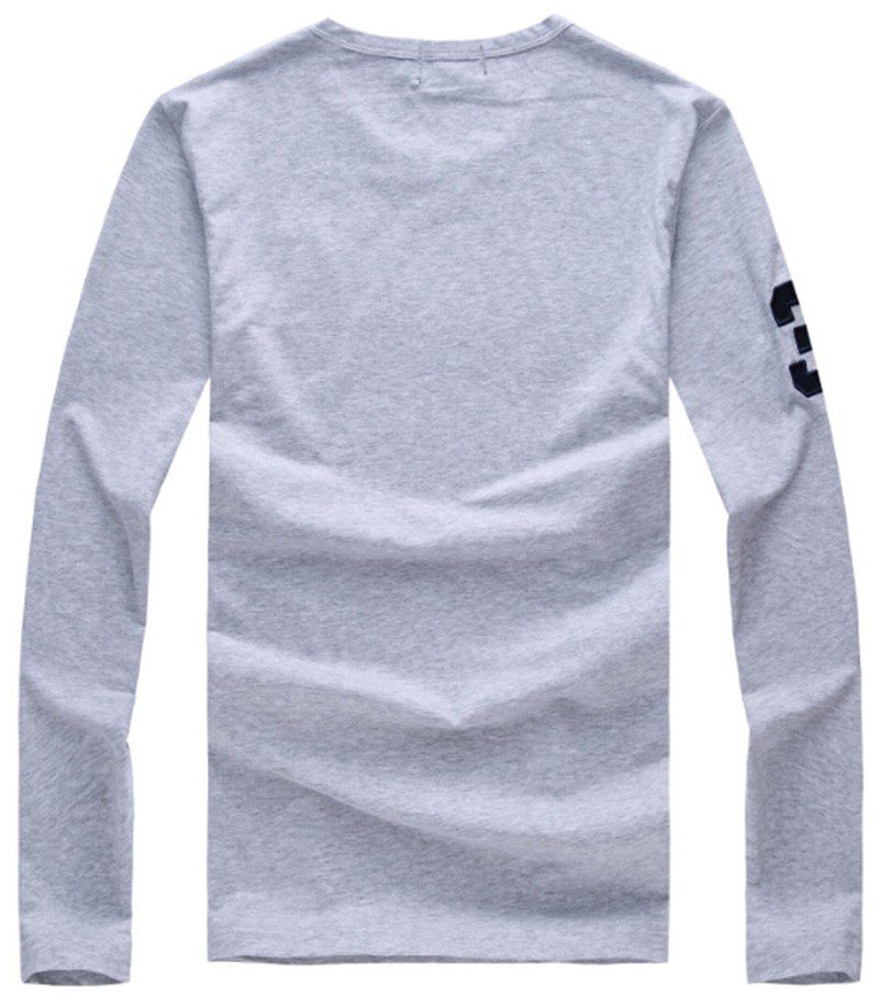 ראלף לורן-RALPH LAUREN TSHIRT MEN'S LONG - GRAY – תמונה 2