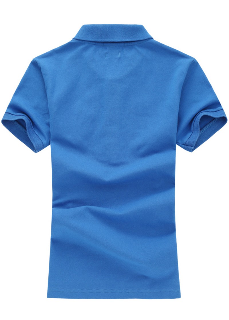 ראלף לורן-RALPH LAUREN POLO TSHIRT SHORT WOMEN - Blue – תמונה 3