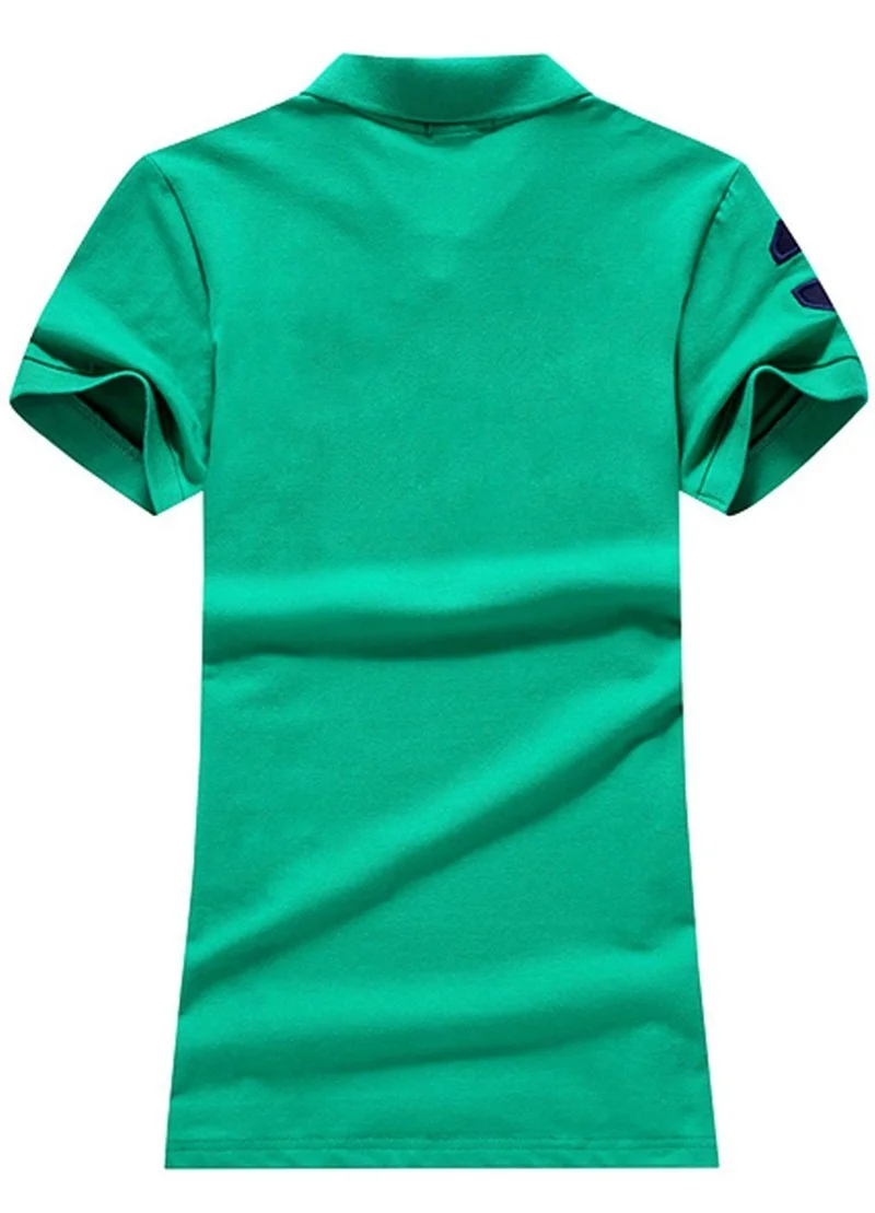 ראלף לורן-RALPH LAUREN POLO TSHIRT SHORT WOMEN - Green & Nave Logo – תמונה 2