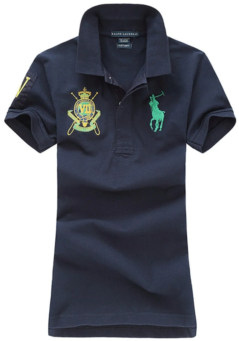 ראלף לורן-RALPH LAUREN POLO TSHIRT SHORT WOMEN - Nave Blue – תמונה 2