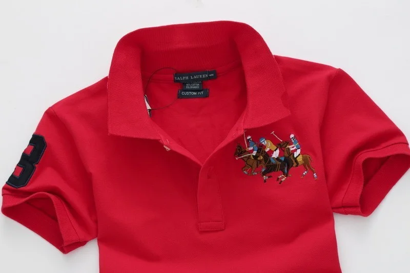 ראלף לורן-RALPH LAUREN POLO TSHIRT SHORT WOMEN - Red – תמונה 3