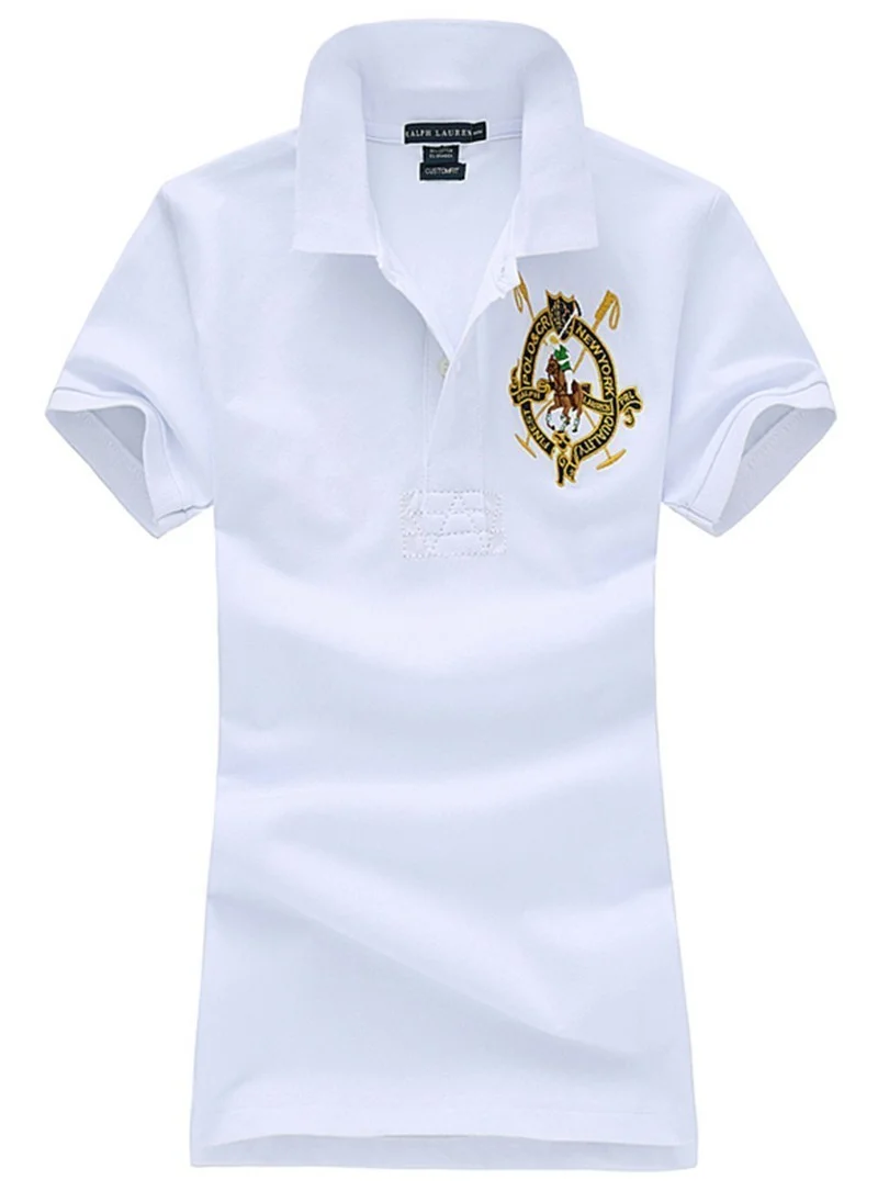 ראלף לורן-RALPH LAUREN POLO TSHIRT SHORT WOMEN - White – תמונה 2