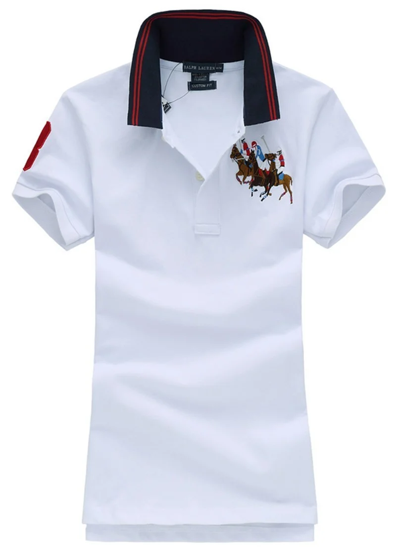 ראלף לורן-RALPH LAUREN POLO TSHIRT SHORT WOMEN - White – תמונה 2