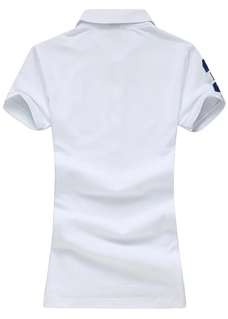 ראלף לורן-RALPH LAUREN POLO TSHIRT SHORT WOMEN - White & Black Logo – תמונה 2