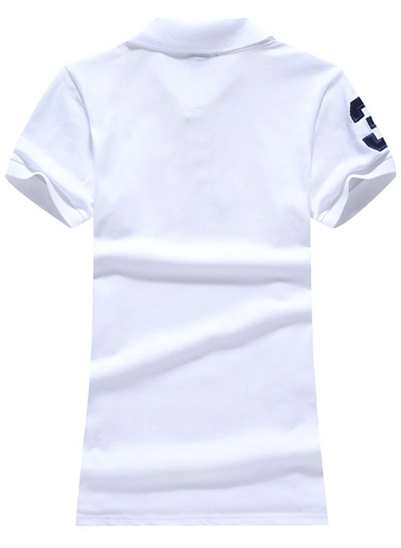ראלף לורן-RALPH LAUREN POLO TSHIRT SHORT WOMEN - White & Black Logo – תמונה 2