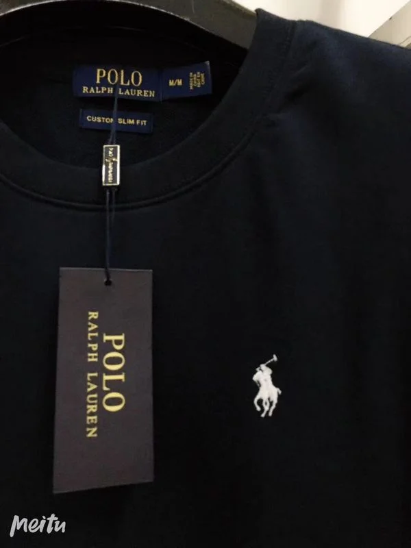 ראלף לורן-RALPH LAUREN SWETER MEN - Black White Logo – תמונה 2