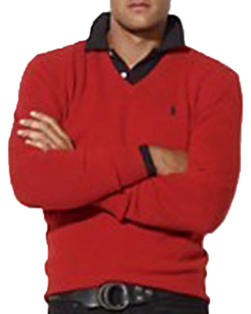 ראלף לורן-RALPH LAUREN SWETER MEN - Red