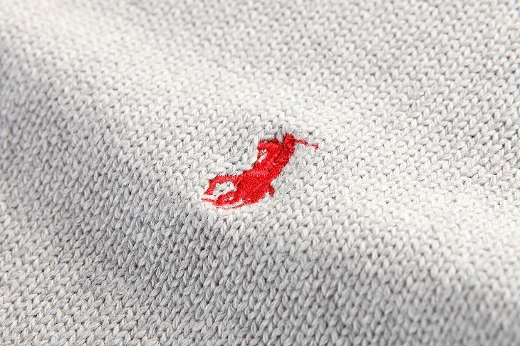 ראלף לורן-RALPH LAUREN SWETER MEN - White Dark Gray & Red Logo – תמונה 9