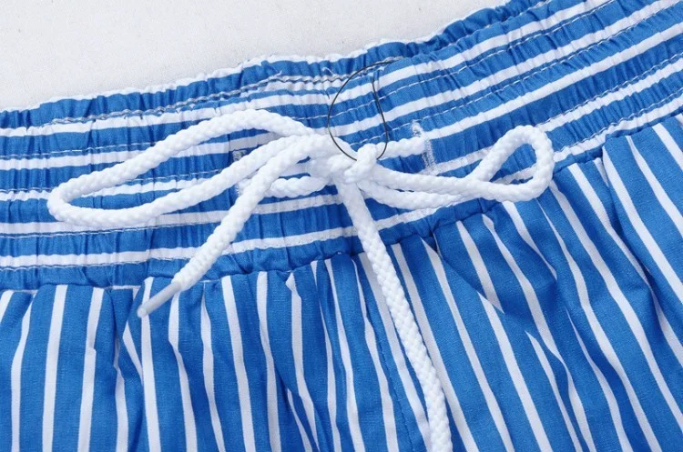 ראלף לורן-RALPH LAUREN SWIM BEACH SHORT MEN'S - Blue & White Combo – תמונה 6
