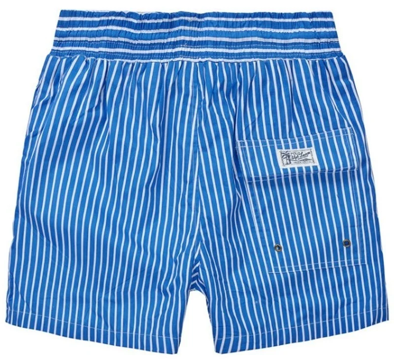 ראלף לורן-RALPH LAUREN SWIM BEACH SHORT MEN'S - Blue & White Combo – תמונה 2