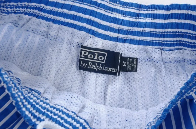 ראלף לורן-RALPH LAUREN SWIM BEACH SHORT MEN'S - Blue & White Combo – תמונה 8