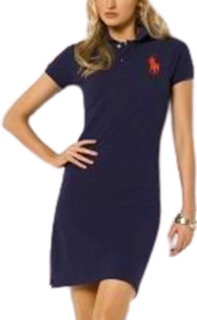 ראלף לורן-RALPH LAUREN DRESS WOMEN'S - NAVY BLUE