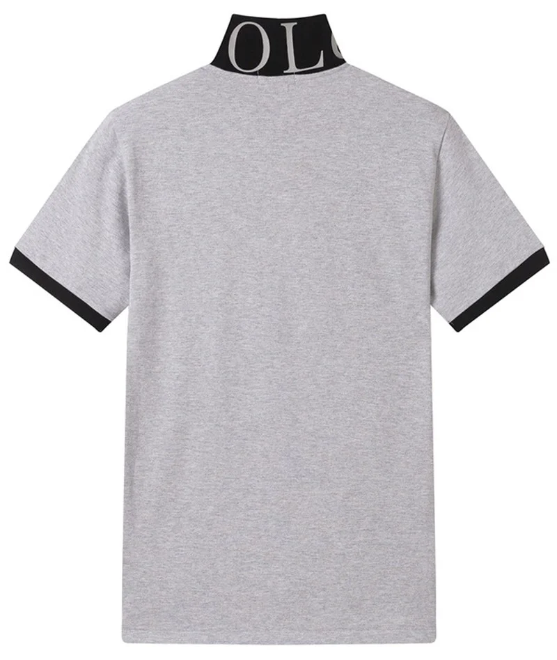 ראלף לורן-RALPH LAUREN POLO TSHIRT MEN'S SHORT DESGIN - Gray – תמונה 4