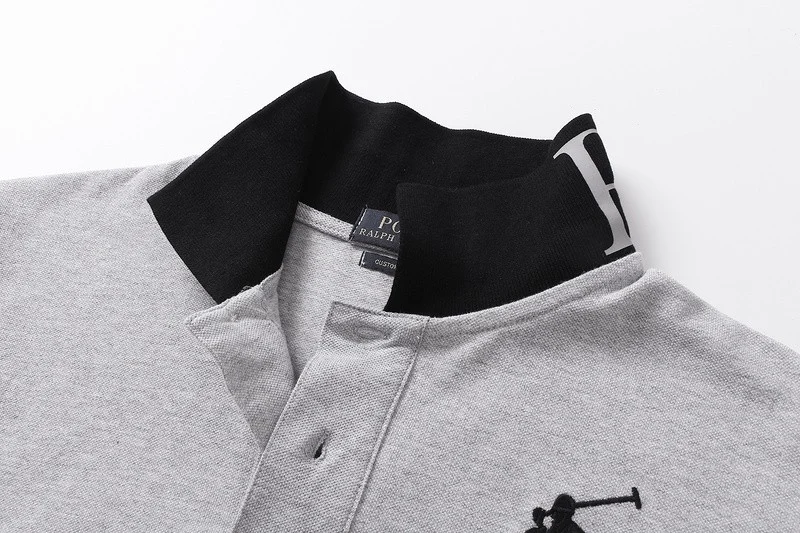 ראלף לורן-RALPH LAUREN POLO TSHIRT MEN'S SHORT DESGIN - Gray – תמונה 6
