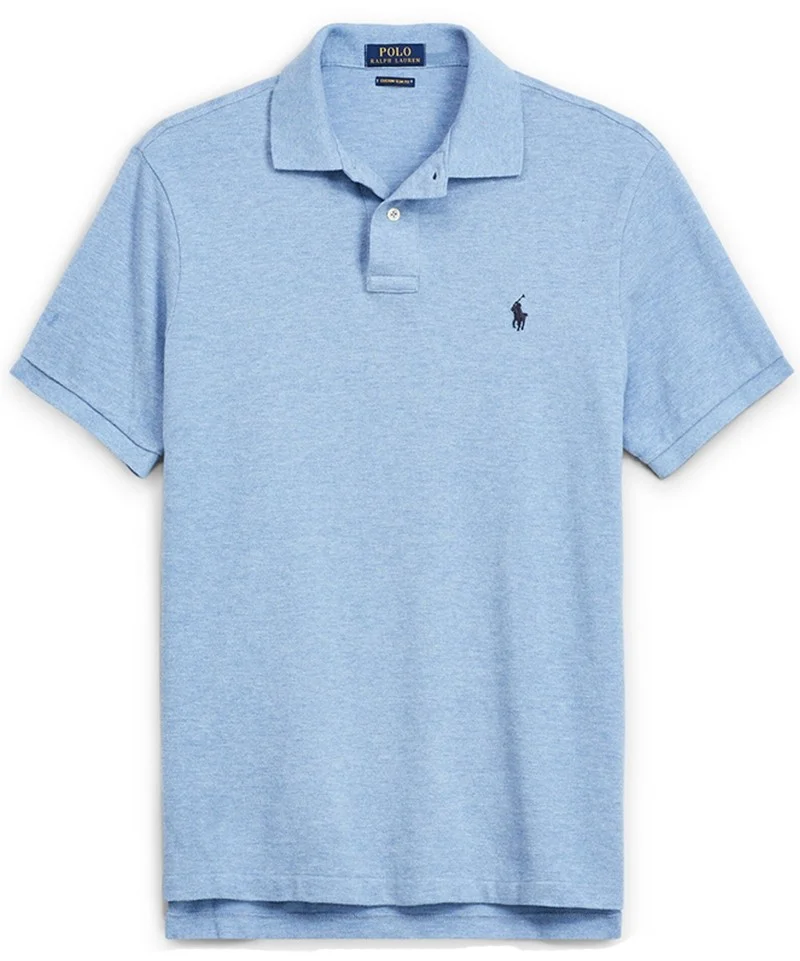 ראלף לורן-RALPH LAUREN POLO TSHIRT MEN'S SHORT DESGIN - Light Steel Blue