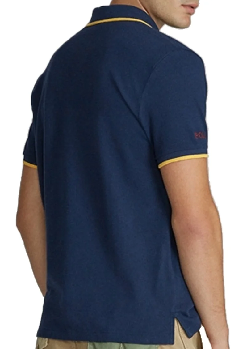 ראלף לורן-RALPH LAUREN POLO TSHIRT MEN'S SHORT DESGIN - Navy Blue – תמונה 2