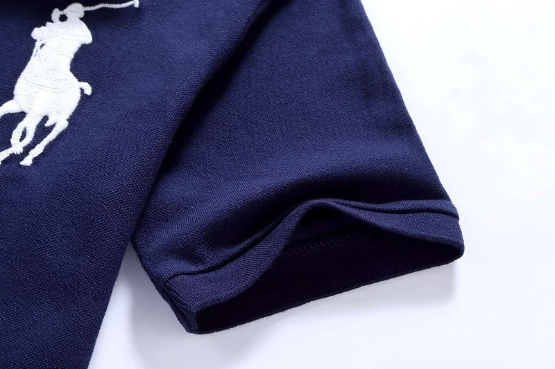 ראלף לורן-RALPH LAUREN POLO TSHIRT MEN'S SHORT DESGIN - Navy Blue – תמונה 7