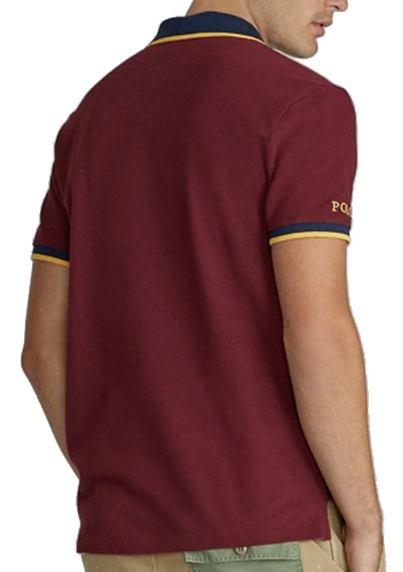 ראלף לורן-RALPH LAUREN POLO TSHIRT MEN'S SHORT DESGIN - Red Oxide – תמונה 2