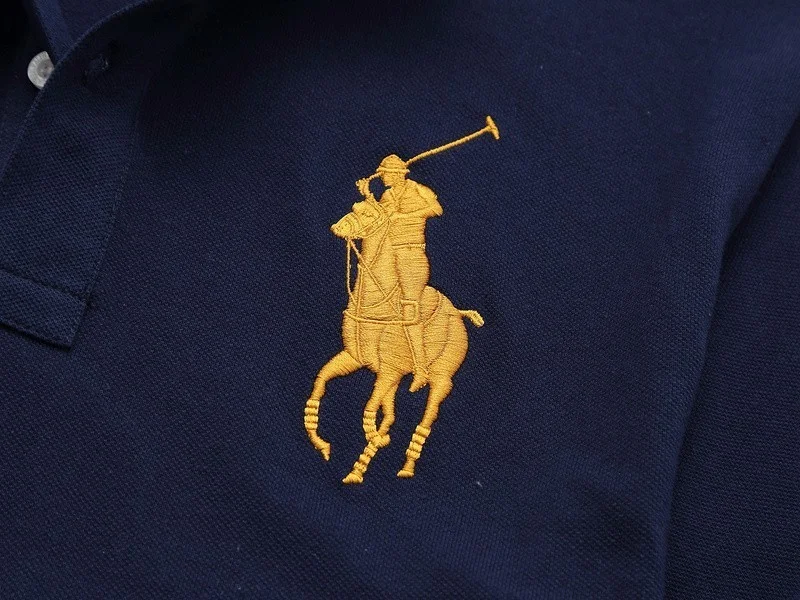ראלף לורן-RALPH LAUREN POLO TSHIRT SHORT BIG PONY MEN'S-NAVY BLUE & WHITE – תמונה 3