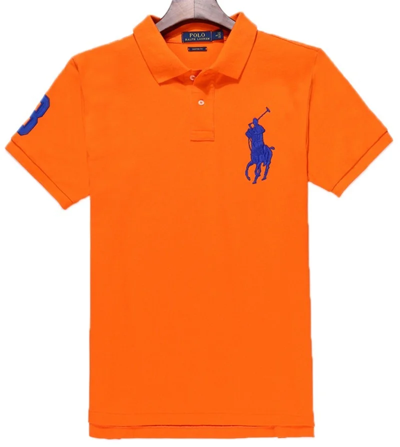 ראלף לורן-RALPH LAUREN POLO TSHIRT SHORT BIG PONY MEN'S - Pumpkin