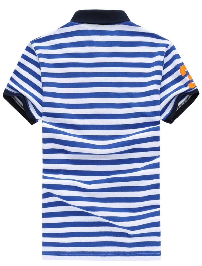 ראלף לורן-RALPH LAUREN POLO TSHIRT SHORT BIG PONY MEN'S - White & Blue – תמונה 2