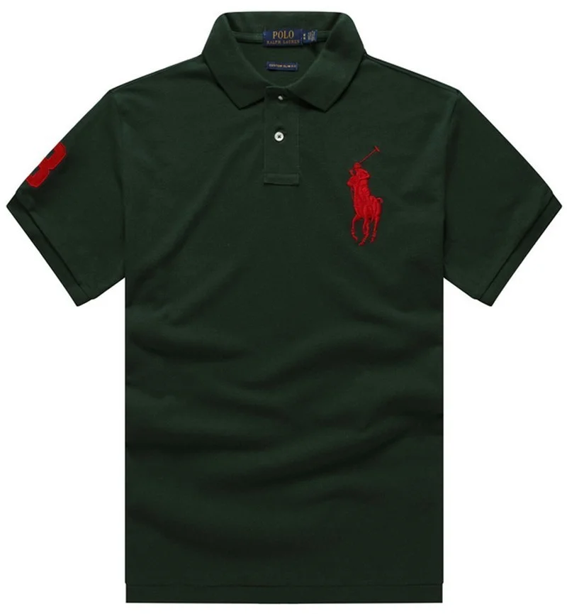 ראלף לורן-RALPH LAUREN POLO TSHIRT SHORT MEN'S - Black Bean