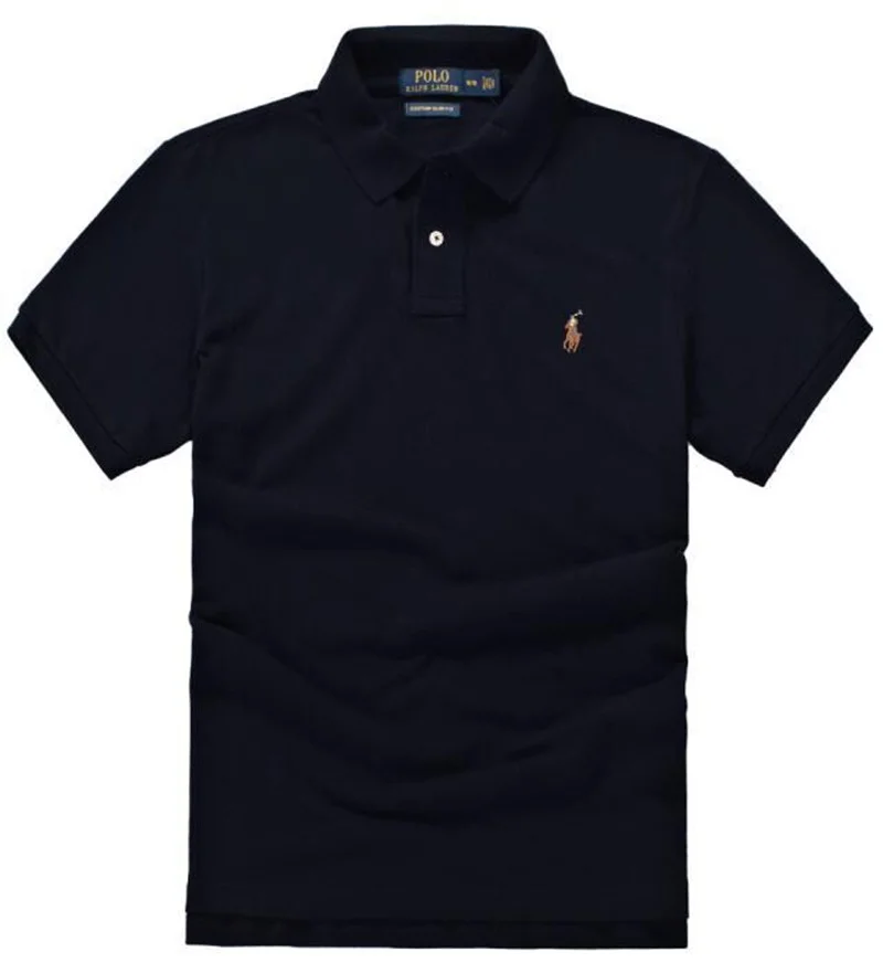 ראלף לורן-RALPH LAUREN POLO TSHIRT SHORT MEN'S - Black Pearl
