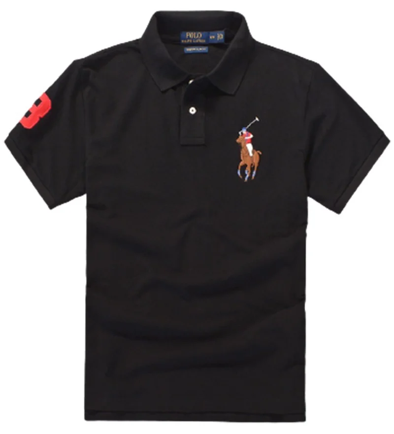 ראלף לורן-RALPH LAUREN POLO TSHIRT SHORT MEN'S - Melanzane