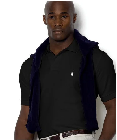 ראלף לורן-RALPH LAUREN POLO TSHIRT SHORT MEN'S - Nero