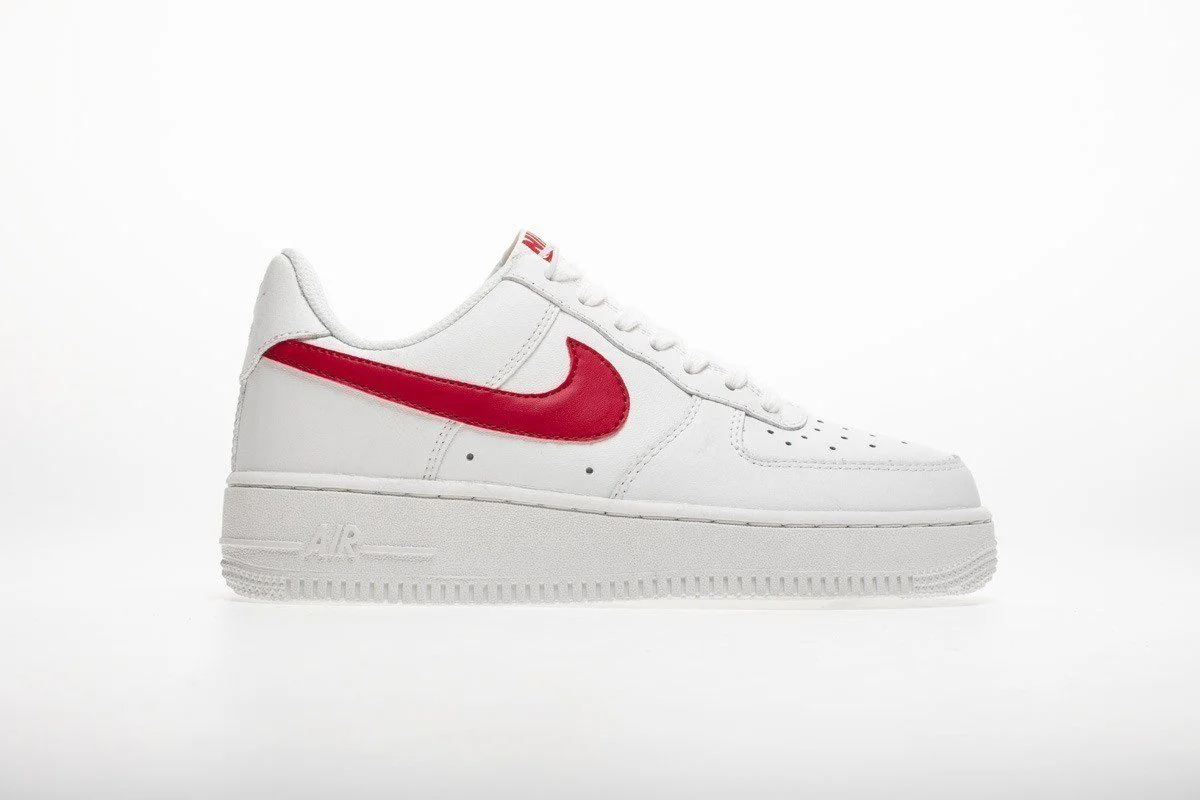 נעלי נייק-Nike Air Force 1 Low White Red – תמונה 4