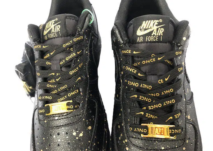 נעלי נייק -Nike Air Force 1 Low BOKARA GREY-GOLDEN GLOW – תמונה 7