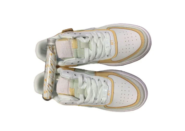נעלי נייק -Nike Air Force 1 Low FALLOW- BLACK WHITE – תמונה 2
