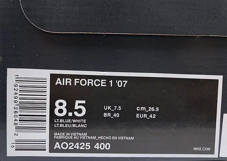 נעלי נייק -Nike Air Force 1 Low SEAGULL-BALI HAI – תמונה 9