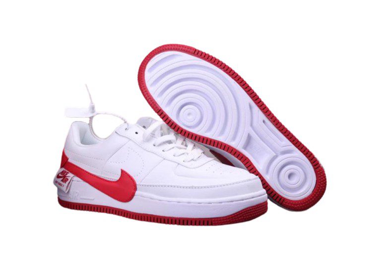 נעלי נייק -Nike Air Force 1 Low WHITE- CARDINAL – תמונה 4