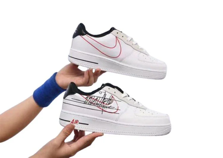 נעלי נייק -Nike Air Force 1 Low WHITE SMOKE – תמונה 4