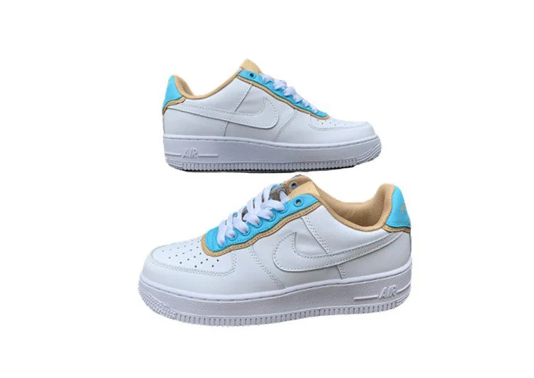 נעלי נייק -Nike Air Force 1 Low white-Summer Sky – תמונה 2