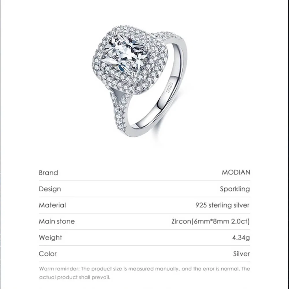 טבעת יוקרה-Silver Ring Wedding Engagement Rings For Women – תמונה 4