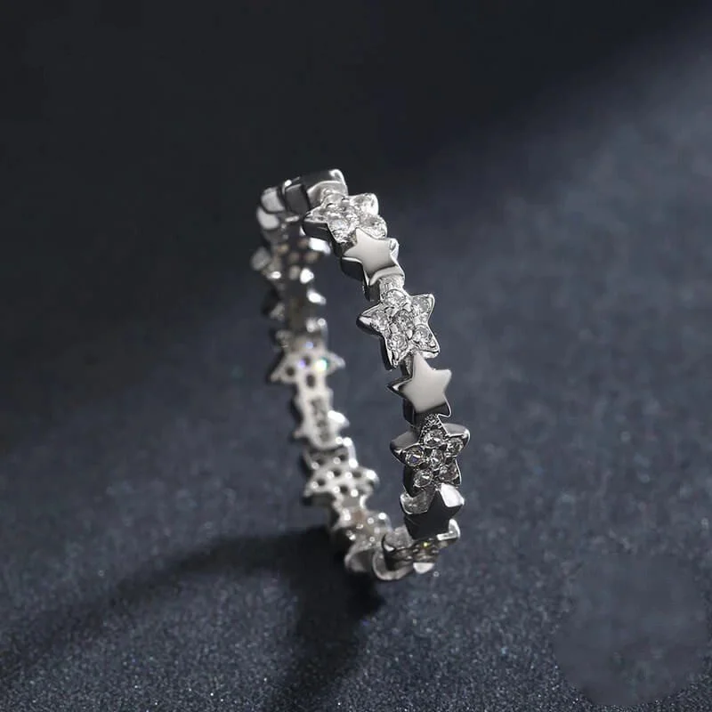 טבעת יוקרה-Silver Rings For Women Fine Jewelry Valentine's Day GIFT – תמונה 4