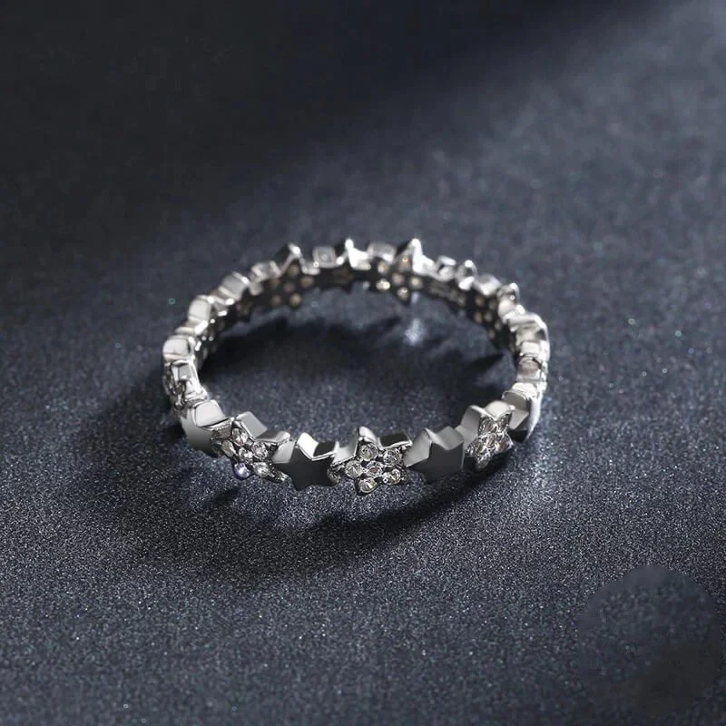 טבעת יוקרה-Silver Rings For Women Fine Jewelry Valentine's Day GIFT – תמונה 5