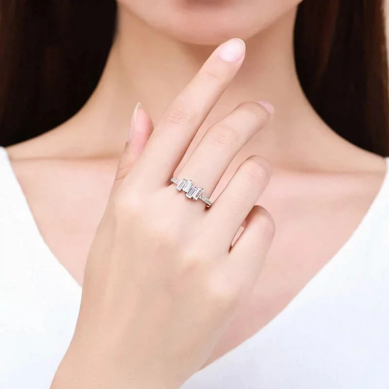 טבעת יוקרה-Silver Rings for Women 925 Sterling Jewelry Wedding – תמונה 2