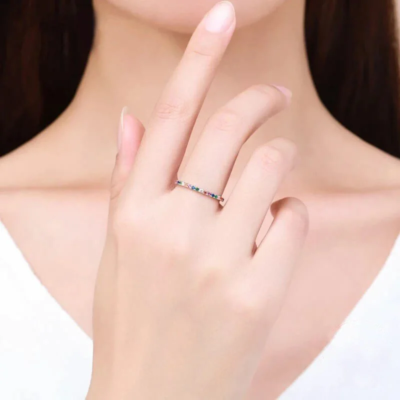 טבעת יוקרה-Silver Rings for Women 925 Sterling Jewelry Wedding – תמונה 2