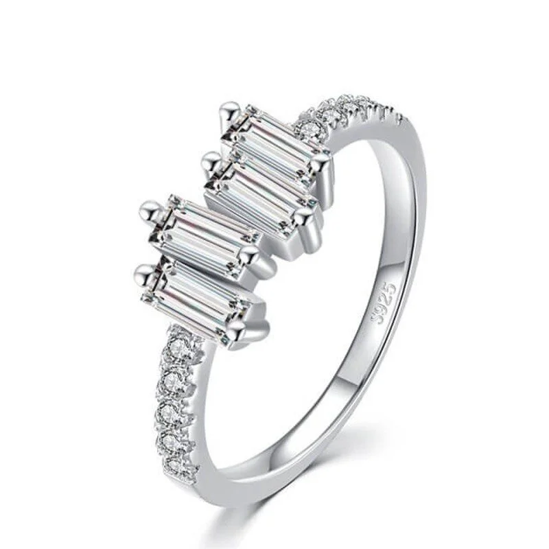 טבעת יוקרה-Silver Rings for Women 925 Sterling Jewelry Wedding