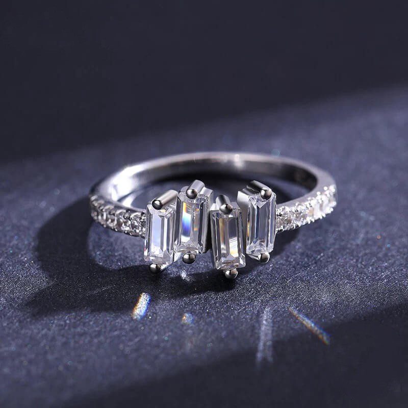 טבעת יוקרה-Silver Rings for Women 925 Sterling Jewelry Wedding – תמונה 4